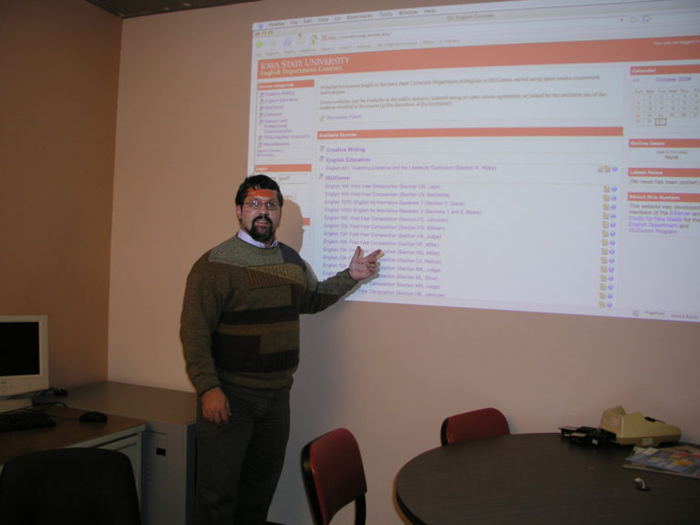 Me in the early Studio, developing the English LMS.