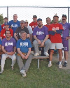 Me with the rest of the Big Table Books city league softball team.