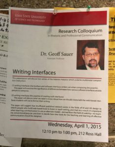 A flyer for one of my Rhetoric Colloquium talks.