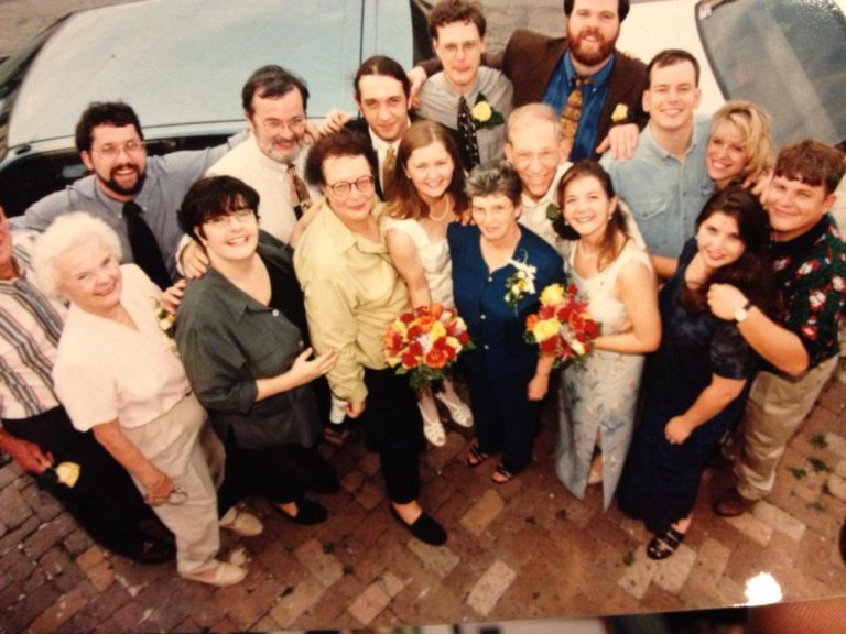 With the family at Jeremy and MJ's wedding.