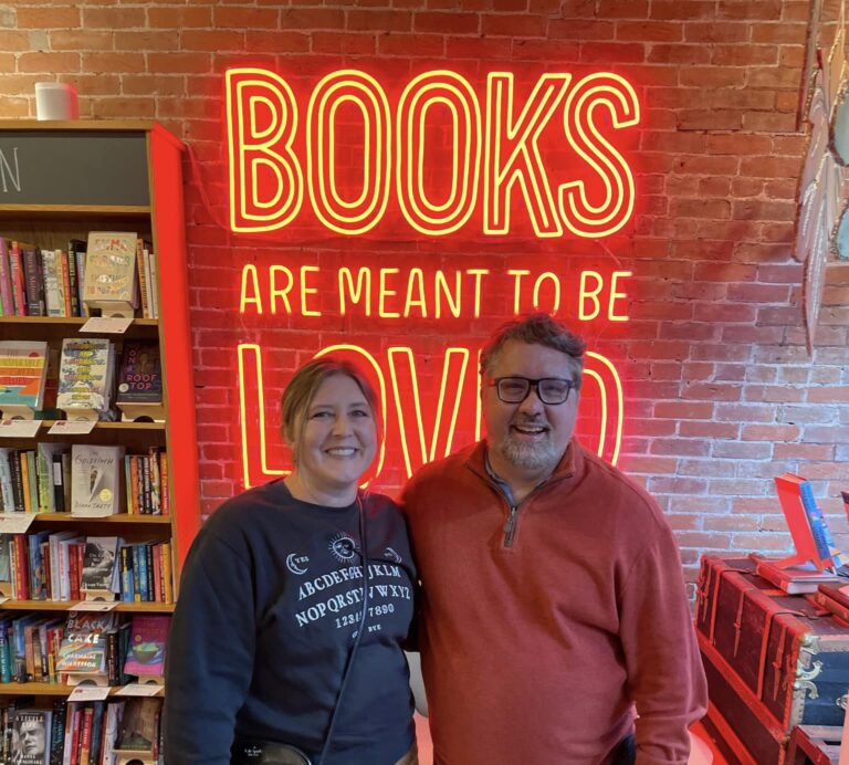 Alisha and I love books, as the sign says we should.