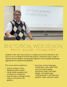 ENGL 313 Flyer, Spring 2023