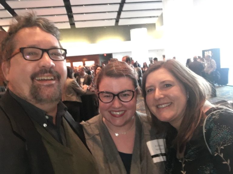 With Alisha and JoAnna at an Agile Iowa conference.