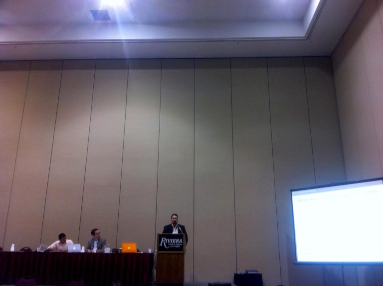 Me, presenting in one of the Grand Ballrooms in a Las Vegas CCCC Conference.