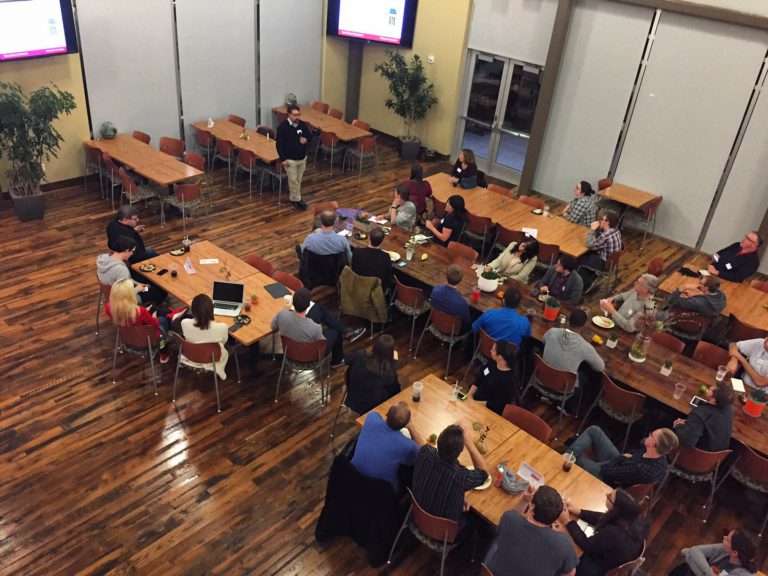 Me, presenting for UX Central Iowa at Workiva.