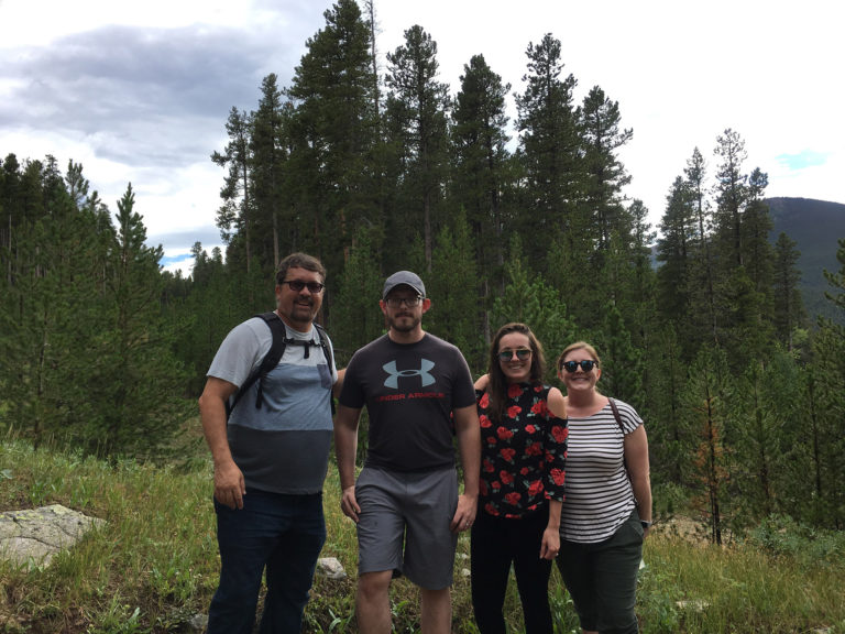 With Alisha, Tim and Valli at Rocky Mountain National Park.