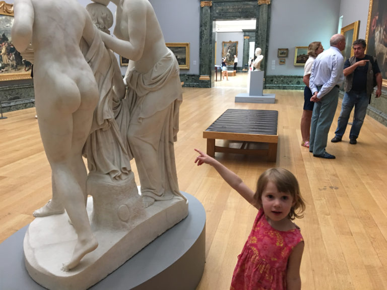 K thought naked scuptures were *hilarious*.