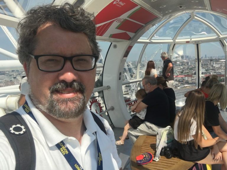 In the London Eye.