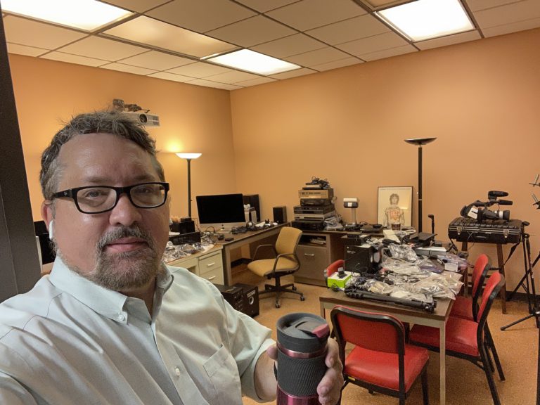 Reconstructing the Studio for New Media after the Ross Hall fire in 2020.