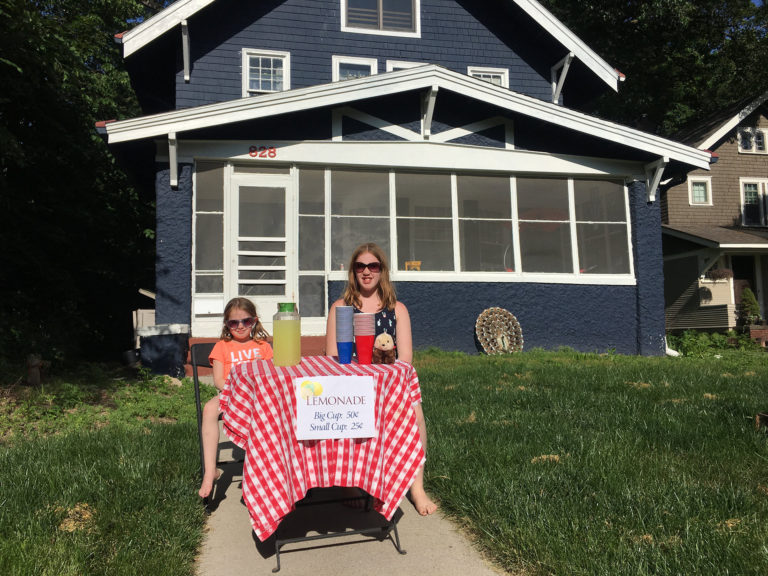 One of the girls' summer lemonade stands.