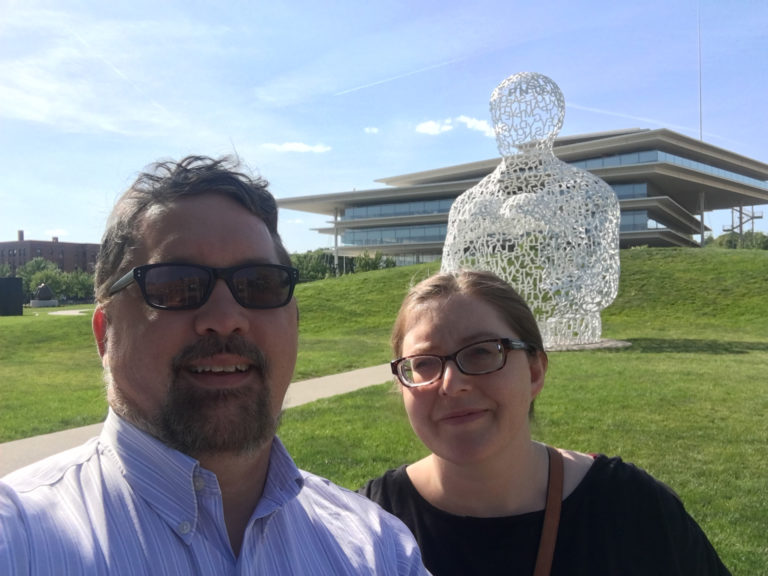 Alisha and me, at the Des Moines sculpture park.