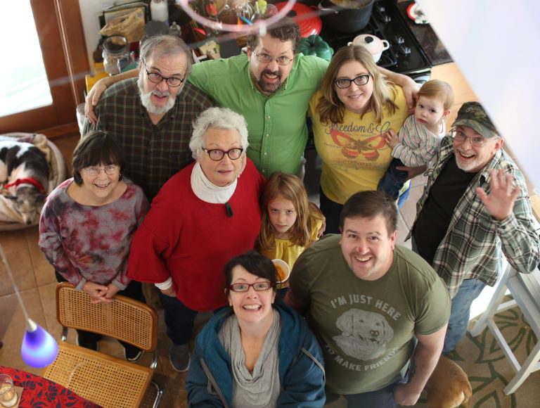 Christmas dinner together in Waveland.
