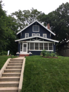 Our old Ames house, in the middle of our street.