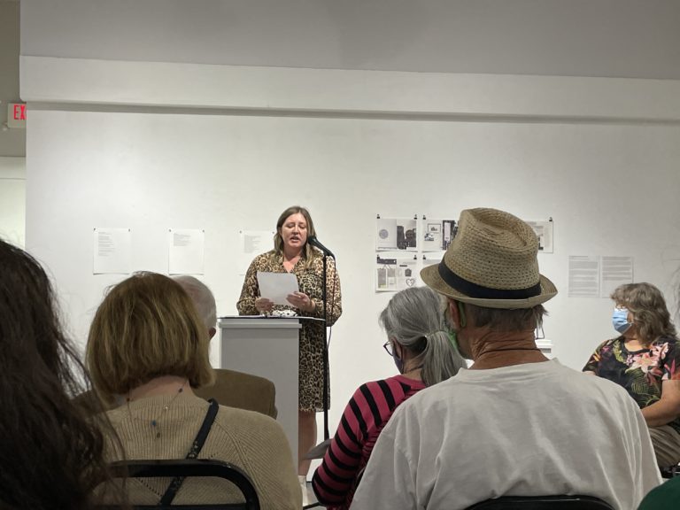 Alisha, reading some of her poetry at the Octagon Center for the Arts.