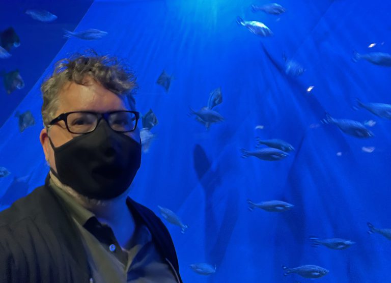 Me, at the Omaha Henry Doorly Zoo aquarium.