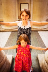 The girls in the Tate Museum, London.