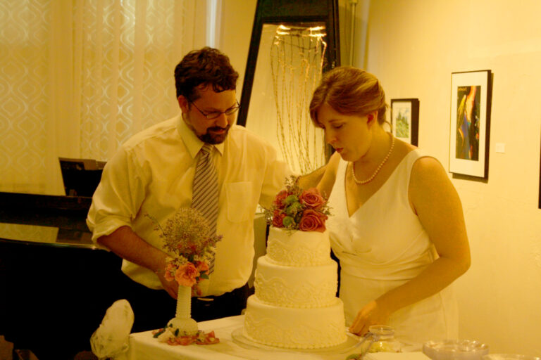Our wedding reception, 2008.