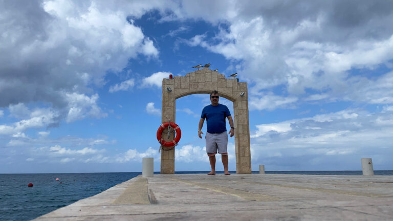 Me, on the scuba pier in Cozumel.