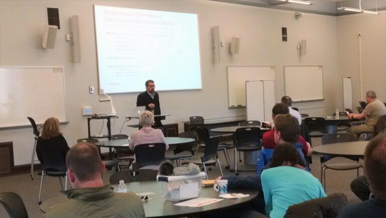 Me, presenting to the ISU Library Liaisons.