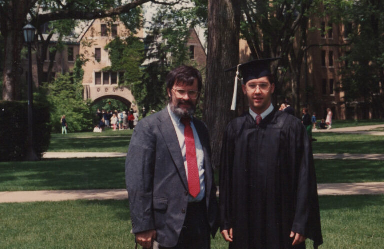 Dad and me, at Notre Dame on graduatation day.