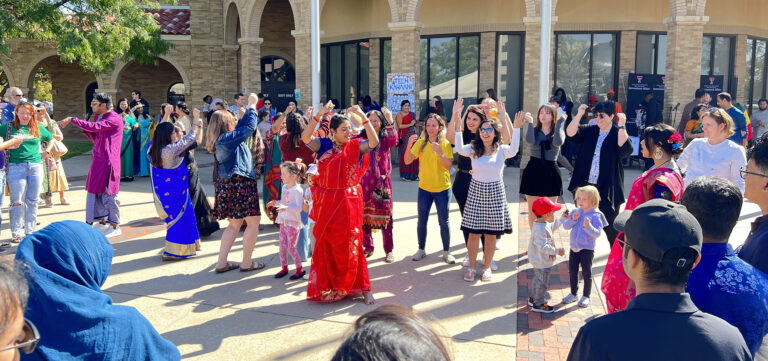 Alisha, Bollywood-style dancing at the Texas Tech Culture Fest.