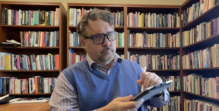 Me, at my desk in my new office.