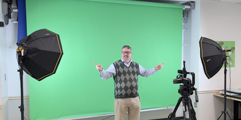 Geoff, in the TTU English Media Lab.