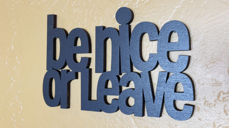 A new sign for our kitchen.