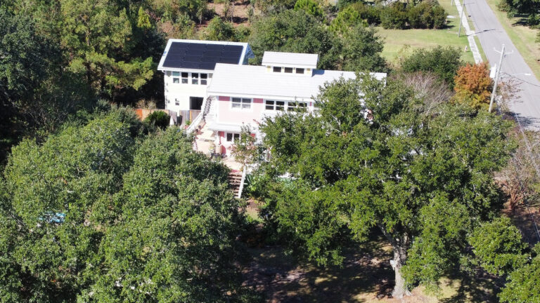 The Waveland house, now solar-powered.