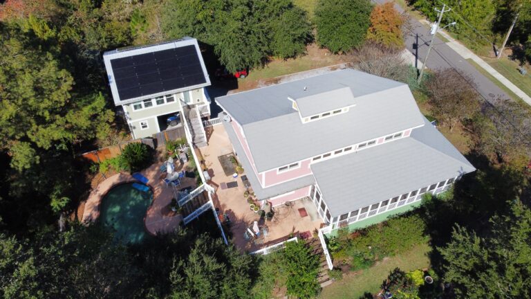 The Waveland house, now solar-powered.