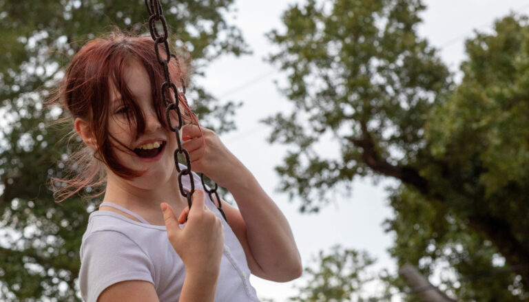 Charlie, on the Waveland swing.
