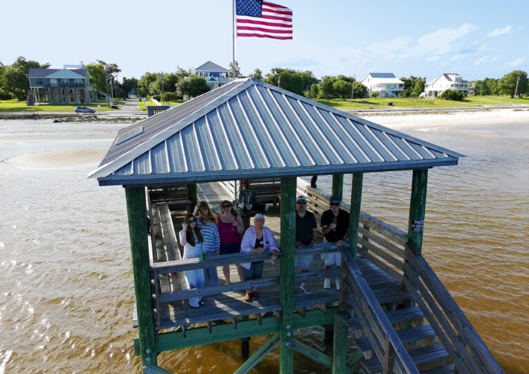 Our Family, on the Oak Boulevard Pier, in the Gulf.