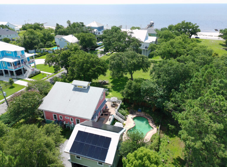 The family house overlooing Waveland Beach is lovely.